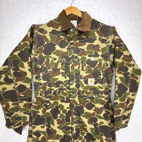 Vintage Carhartt Camo Coveralls Jumpsuit Mens 38 Tall RQ103 NWT NOS - Picture 16 of 16